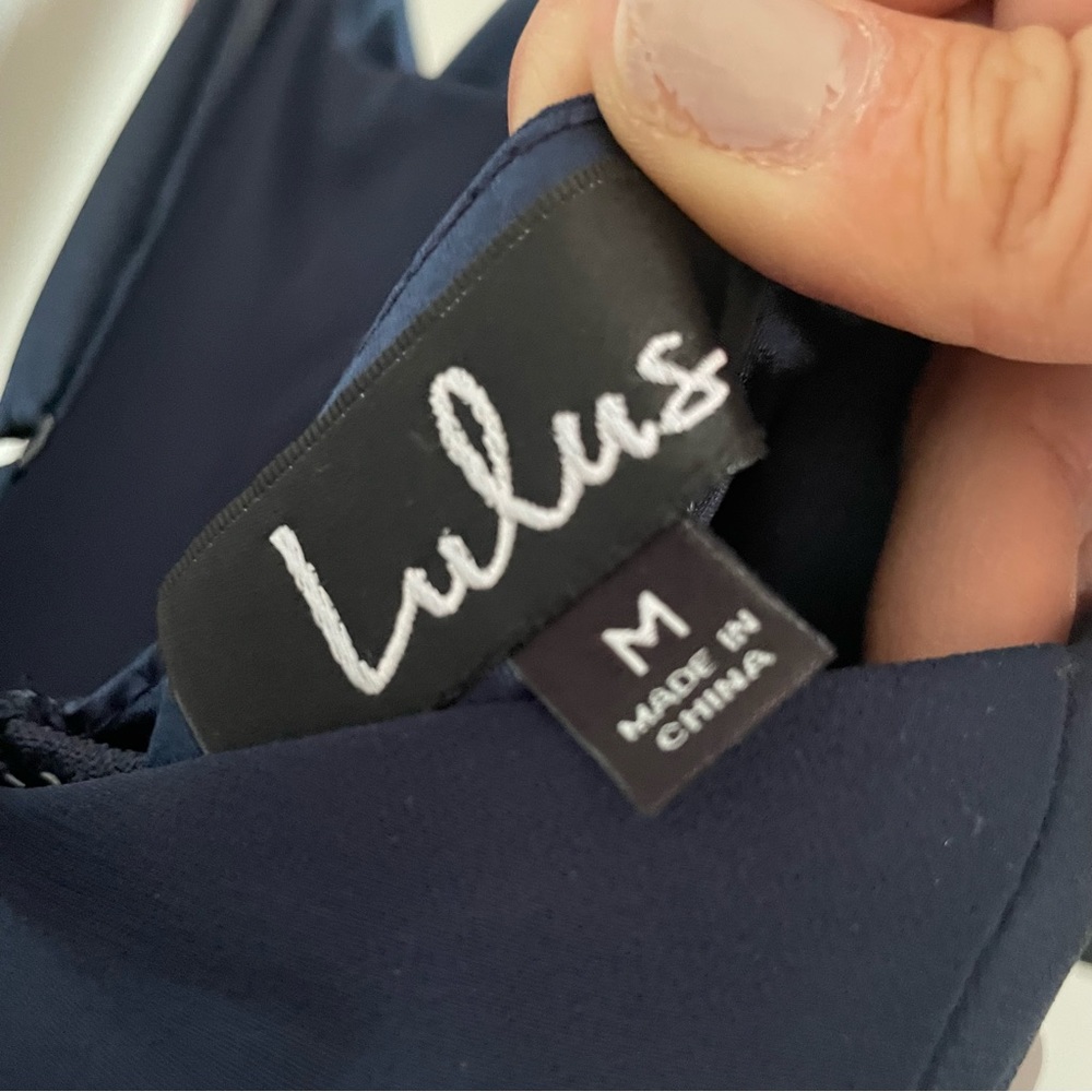 Lulus Grand Soirée Navy blue sleeveless maxi dress - Picture 7 of 8